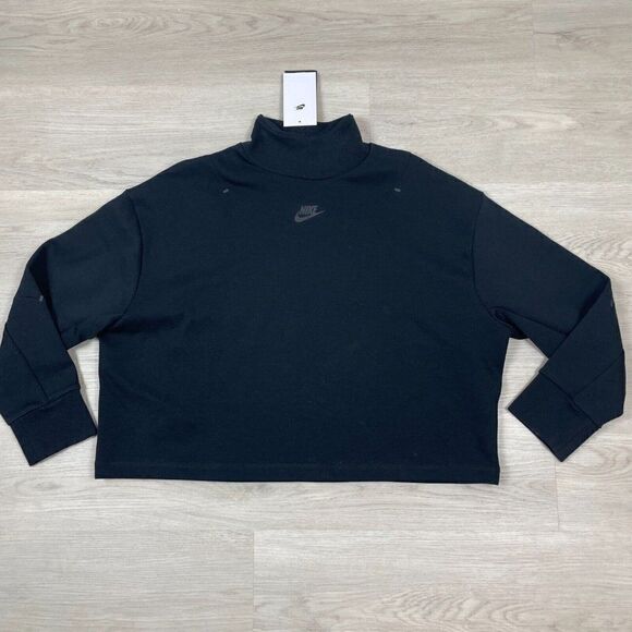 Nike Sportswear Tech Fleece Hoodie Black Womens Small DD5628 010 - Picture 1 of 5